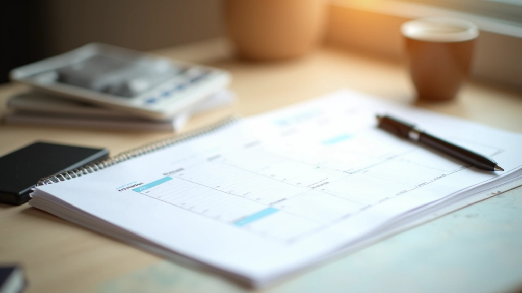 Investeringsplanlægningskalender med automatiske betalingsdatoer markeret